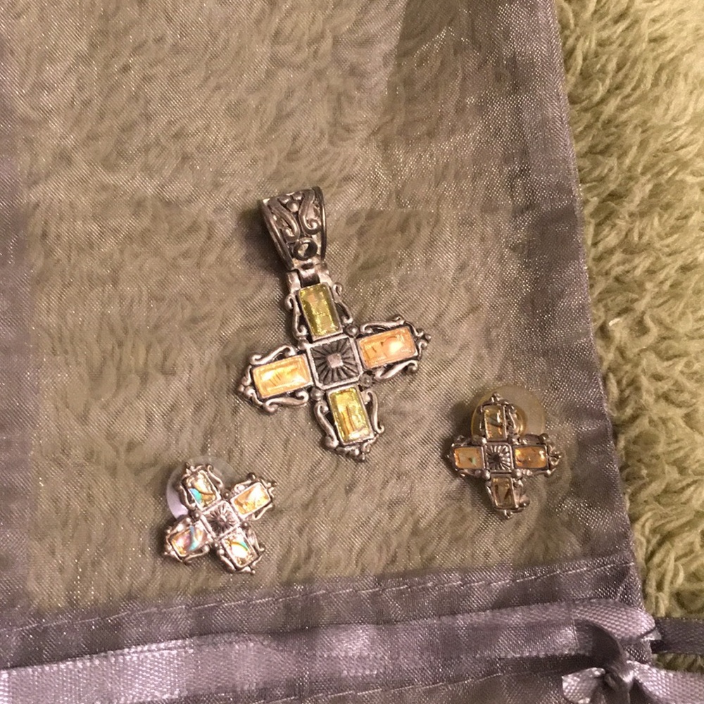 Charm with matching earrings